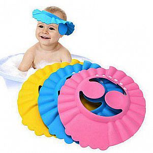 Topi Keramas Anak Pelindung Telinga Bayi Anti Air Mandi Keramas Warna - 832