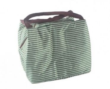 Cooler Bag Stripe Warna Lunch Bag Tempat Simpan Wadah Makanan - 946