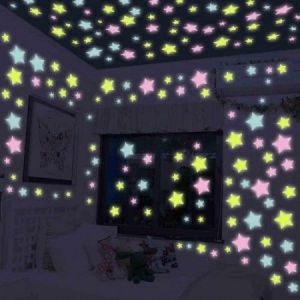 Star Wall Sticker Stiker Bintang Glow In The Dark Dinding Wallsticker Nyala dalam Gelap  - 699