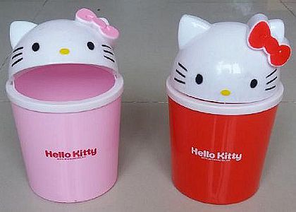 Tempat Sampah Karakter Keranjang Sampah Motif Hello Kitty Doraemon Lucu & Unik – 035