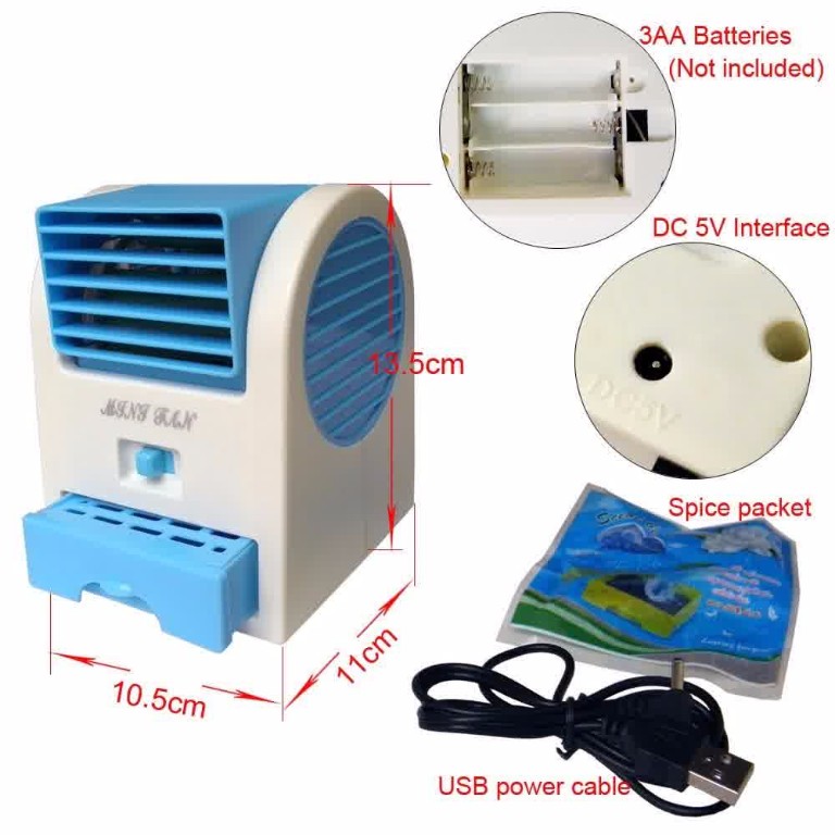 AC Duduk Mini | Mini Fan Air Conditioner Fragrance Portable Tanpa Baling ( kode 105 )