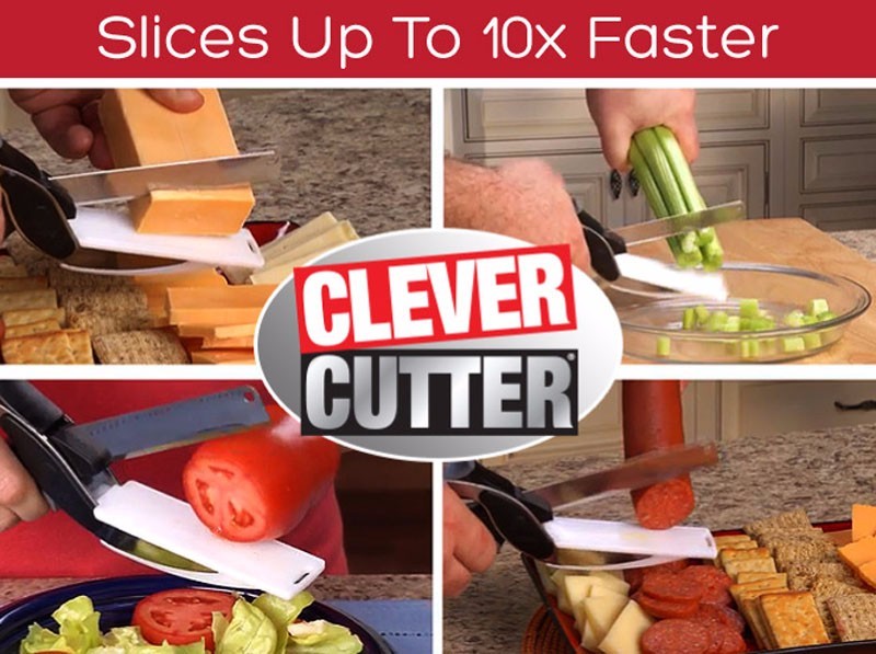 Clever Cutter Pisau Dapur 2 in 1 Talenan Praktis Murah � 683