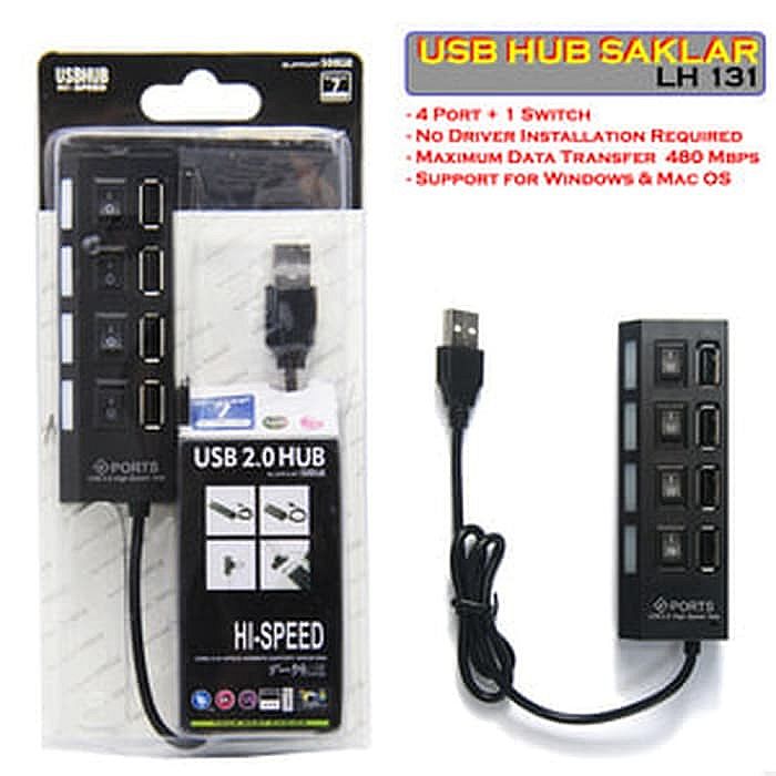 USB Hub Saklar 4 in 1 LH-131 On Off  Switch Saklar Stop Kontak Elektrik – 461