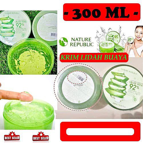 Nature Republic Aloevera Krim Lidah Buaya Aloe Vera 92% 300 ml Grade A – A46