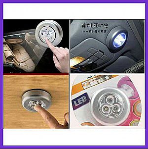 Stick N Click Lampu Tempel Stick Touch Lamp LED Darurat Kayu Tembok Kaca Besi – 489