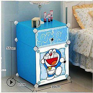 Nakas Doraemon Lemari Pakaian 2 Tingkat Nakas Kartun Doraemon Lipat – A439