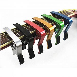 Guitar Capo Kapo Gitar Bass Akustik Elektrik Ukulele Alumunium Alloy Merah – A441