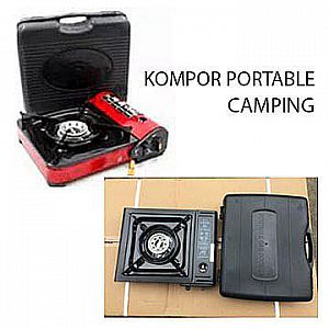 Kompor Portable 2 in 1 Koper Tanpa Gas Rebus Kompor Travel Dim Sum Shabu Sup Sop – A470