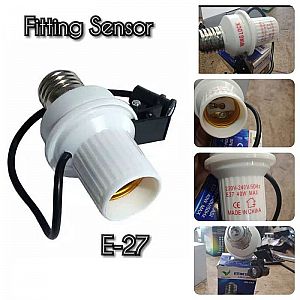 Fitting Sensor Lampu E27 Lampu Otomatis Cahaya Siang Malam Sinar Light Lamp LED &ndash; A493