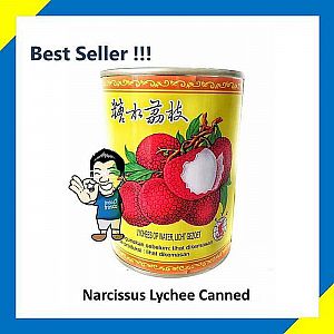 Narcissus Lychee Canned Buah Leci Kaleng 567 gr Kemasan Hidangan Es Ice Cocktail -  A495