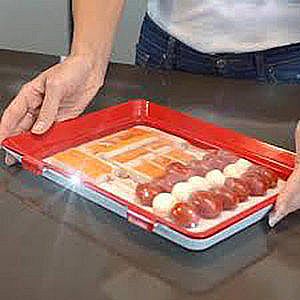 Tray Vacuum Makanan Sealer Elastis Pembungkus Ikan Daging Sayuran Buah Rak Kulkas – A523