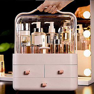 Rak Kosmetik Organizer JINJING Portable Box Kotak Laci Tempat Rias Makeup Tempat Simpan Wadah – A546