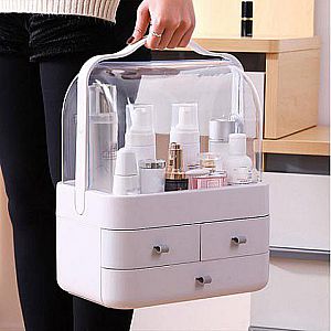 Rak Kosmetik Organizer JINJING Portable Box Kotak Laci Tempat Rias Makeup Tempat Simpan Wadah – A546