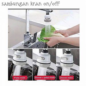 Sambungan Kran On Off 3 Mode Putar Spray Wastafel Kamar Mandi Keran Air &ndash; A142