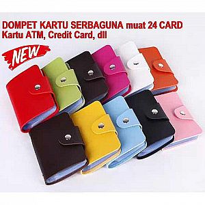 Dompet Kartu Kulit Imitasi Dompet Lipat Mini Aneka Warna 12 Layer Tempat Wadah -  141