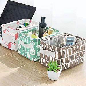 Desktop Storage Organizer Motif Corak Box Keranjang Multifungsi Tempat Wadah Penyimpanan – A463