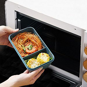 Lunch Box Wheat Straw Kotak Makan BPA Free Oven Microwave Kedap Udara 1100 ml – 859