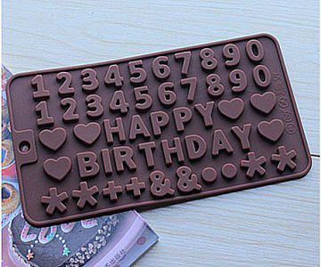 Cetakan Coklat Happy Birthday Cetakan Silikon Jelly Puding Es Batu &ndash; A619