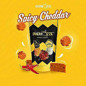 OVERDOZZE GOURMET POPCORN rasa Spicy Cheddar Pop Corn Camilan Khas Original – OZC4