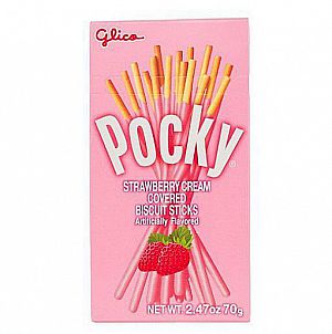 Glico Pocky Strawberry Pink 22 Gr Harga SATUAN Biskuit ORI BPOM – A626