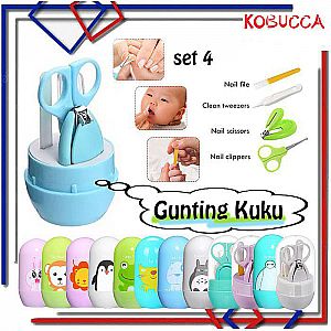 Gunting Kuku Bayi Set 4 Karakter Motif Manicure Pedicure Baby Kikir 4 in 1 – A640