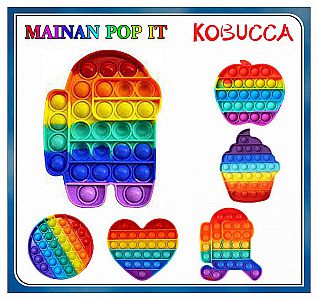 POP IT Rainbow Pelangi Mainan Pop Its Gelembung Meletup Mainan Anak Warna – A668