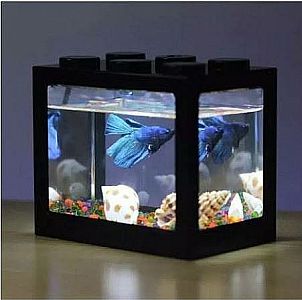 Aquarium Lego Lampu USB LED Akuarium Ikan Hias Cupang Kotak Warna – A699  