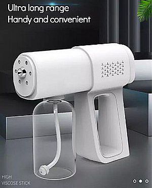 Nano Spray Gun K5 Desinfektan Wireless Portable Alat Semprot Disinfektan Cahaya Biru – A714