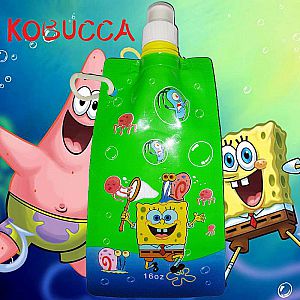 Vapur Botol Minum Lipat Karakter Animal | Foldable Water Bottle - 113