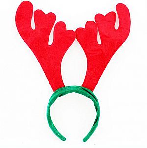Bando Rusa Natal Christmas Bando Tanduk Rusa Hijau Merah Anak Dewasa - 773