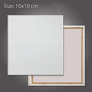Kanvas Lukis 10 x 10 cm Putih Halus Serat Tempat Gambar Kualitas Spanram – A743