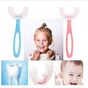 Sikat Gigi Anak Bentuk U Bahan Silikon Tooth Brush Silicone Kids 2-6th – A767