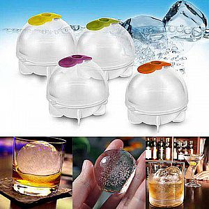 Cetakan Es Batu Bentuk Bulat Bahan Silikone Cube Bola Warna Warni &ndash; A773