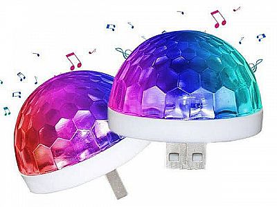 Lampu LED Small Magic Ball Warna Warni Mini Dekorasi Kamar Light Disko Multicolor – A786