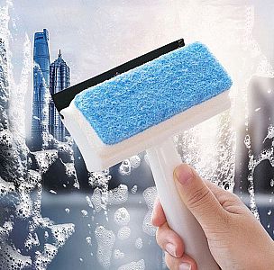 Alat Pembersih Kaca Jendela Bow Lap Brush Mirror Cleaning Tool 2 In 1 - A802