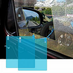 Sticker Kaca Mobil Anti Fog Protective Film Embun Spion Waterproof - A803