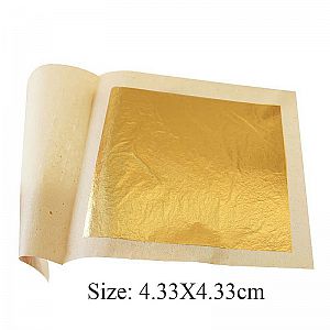 Gold Leaf Sheet Edible Kertas Emas Lembaran Hiasan Dekorasi Tart Cake - A817