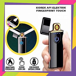 Korek Api Elektrik Fingerprint Touch Screen Sensor Led Micro USB – A838