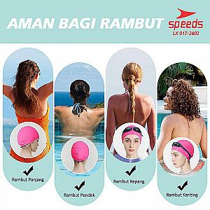 Topi Renang Dewasa Anti Air Silicone Lentur Elastis Speeds Premium Quality
