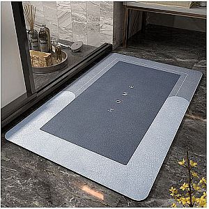 Keset Kamar Mandi Diatomite Kotak Karpet Kaki Daya Serap Anti Slip Dapur