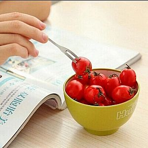 Garpu Kue Buah Mini Kecil Alat Makan Small Fruit Fork Warna Stainless - A868