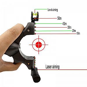 Ketapel Tactical Laser Sight Presisi Slingshot Flatband Waterpass - A877