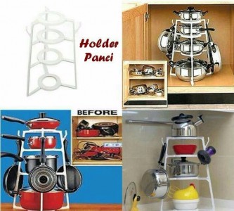 Rak Panci Dapur Susun 4 | Alat Dapur Peralatan Holder Panci Organizer &ndash; 343