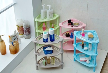 Rak Sudut Segitiga Susun 3 Rack Tempat Bumbu Dapur Kosmetik Kamar Mandi – 334 Rak Sudut Segitiga Susun 3 Rack Tempat Bumbu Dapur Kosmetik Kamar Mandi – 334