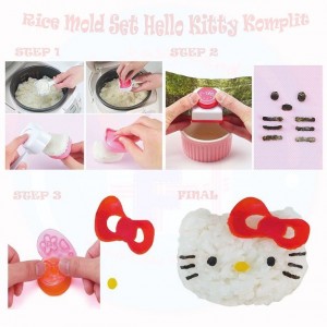 Cetakan Nasi Puncher Nori Bento Hello Kitty 3 In 1 Ori Sanrio - 548