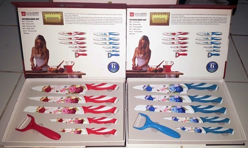 Pisau Kitchen Set 6 Knife Anti Karat Bakteri Alat Dapur - 580