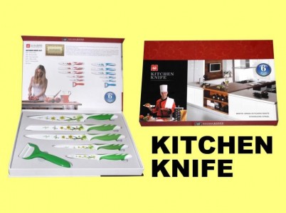 Pisau Kitchen Set 6 Knife Anti Karat Bakteri Alat Dapur - 580
