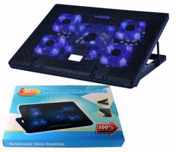 Meja Laptop M8 Komputer Portable 5 Lima Kipas Pendingin Cooler Fan - 679