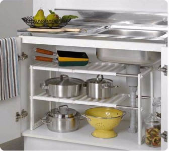 Rak Susun Stainless Tempat Alat Dapur Panci Teflon Piring bawah Wastafel � 684