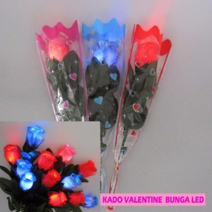 Bunga LED Lampu Mawar Nyala Kado Romantis Pasangan Pacar - 775